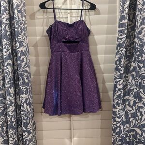 Sparkling Purple Teen Girl Dress